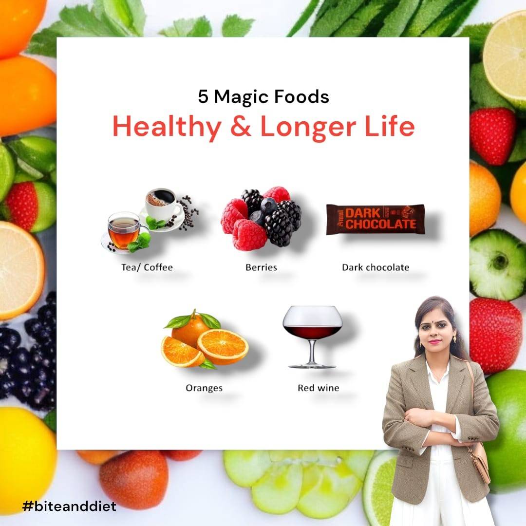  5 Magic Foods for a Healthy & Longer Life Simple, everyday foods that support l...