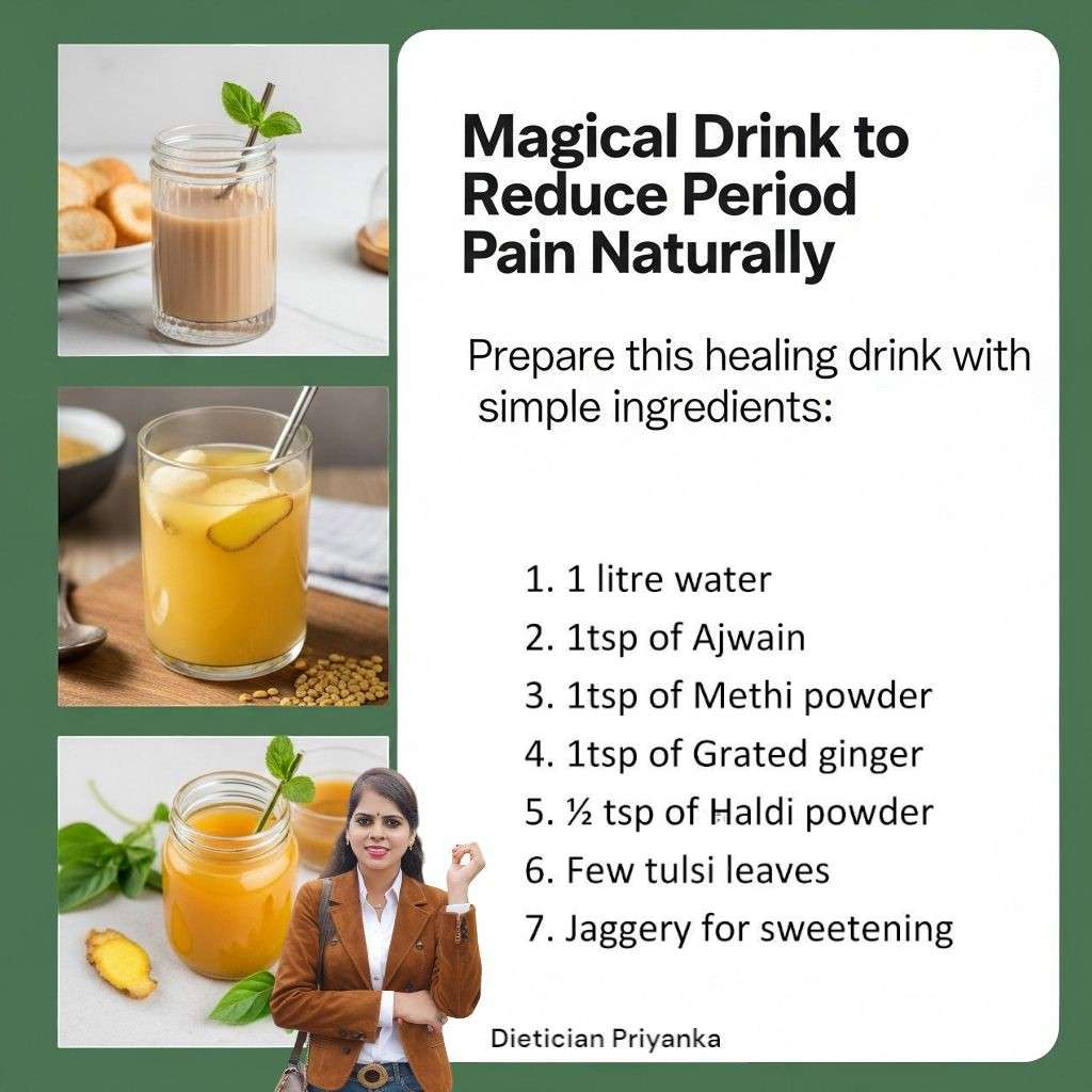  Magical Drink to Reduce Period Pain Naturally Say goodbye to cramps, bloating &...