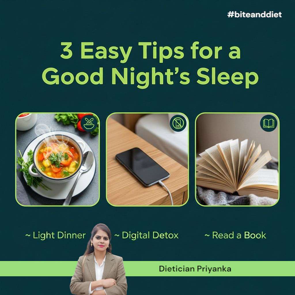  3 Easy Tips for a Good Nights Sleep Struggling to sleep well? These simple habi...